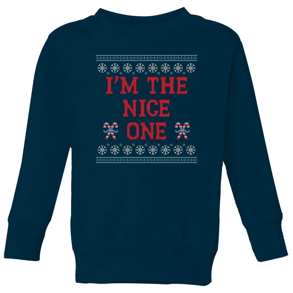 Pull de Noël Enfant I'm The Nice One - Bleu Marine - 3-4 ans - Navy Image 1