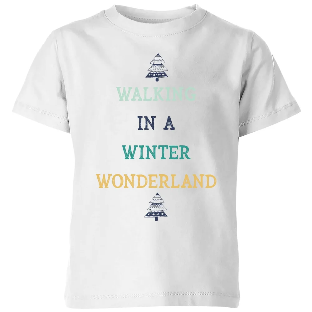 T-Shirt de Noël Enfant Walking In A Winter Wonderland - Blanc - 3-4 ans - Blanc Image 1