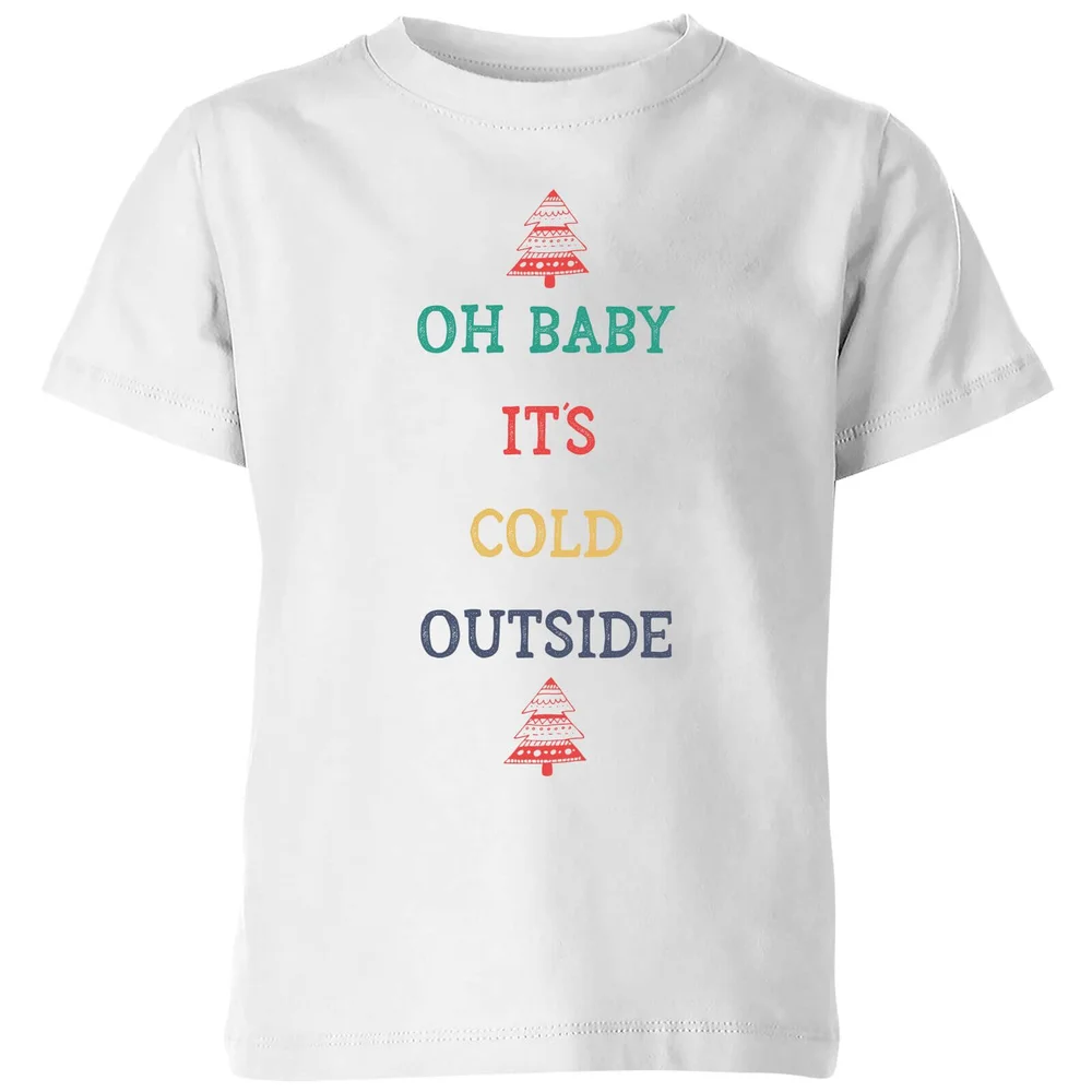 T-Shirt de Noël Enfant Oh Baby It's Cold Outside - Blanc - 3-4 ans Image 1
