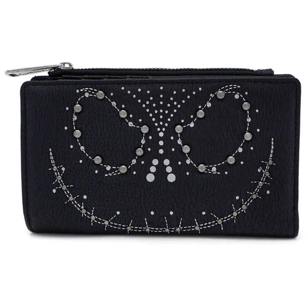 Loungefly Disney The Nightmare Before Christmas Jack Studded Top Zip Wallet Image 1