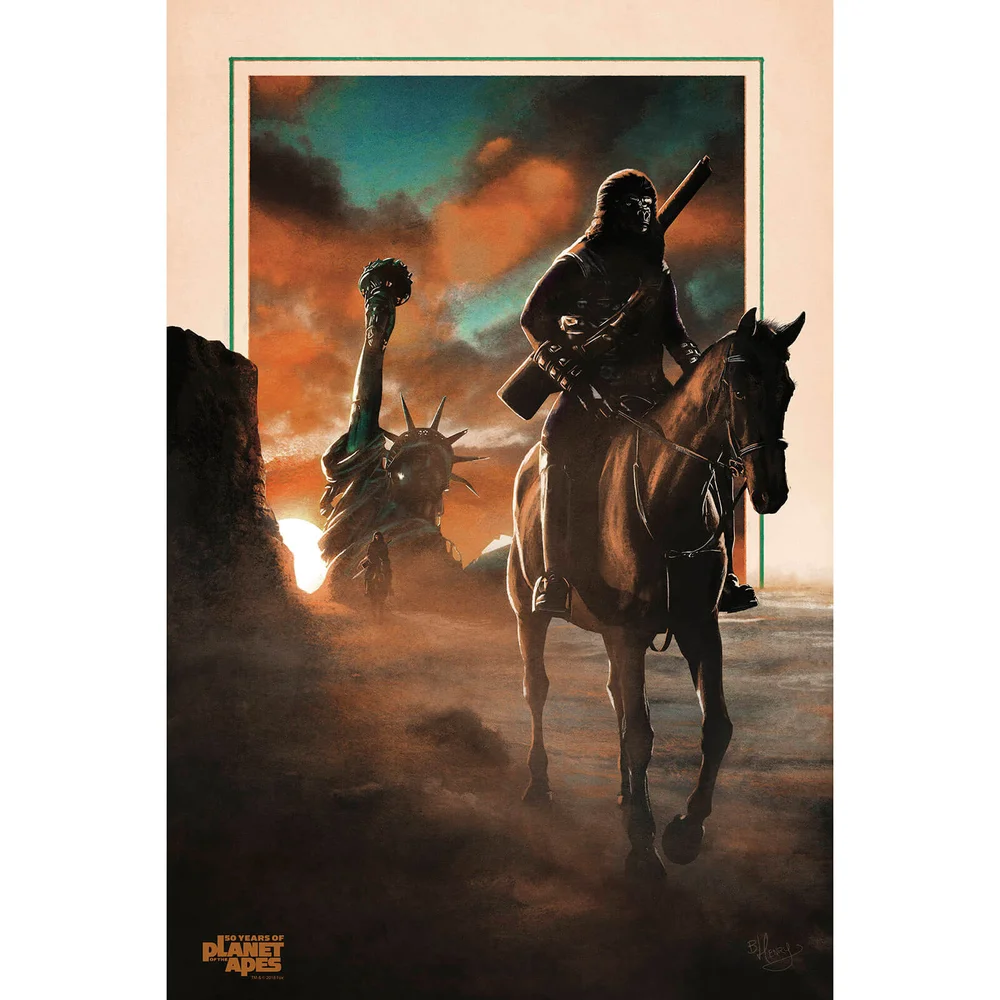La Planète des Singes 50e Anniversaire Giclée de Brendan Henry 40,5 x 61 cm - Edition limitée exclusive à Zavvi Image 1
