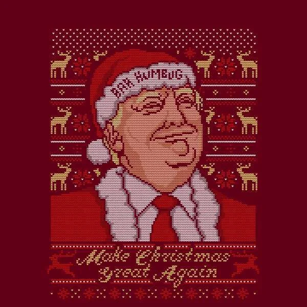Make Christmas Great Again Pull de Noël - Bordeaux