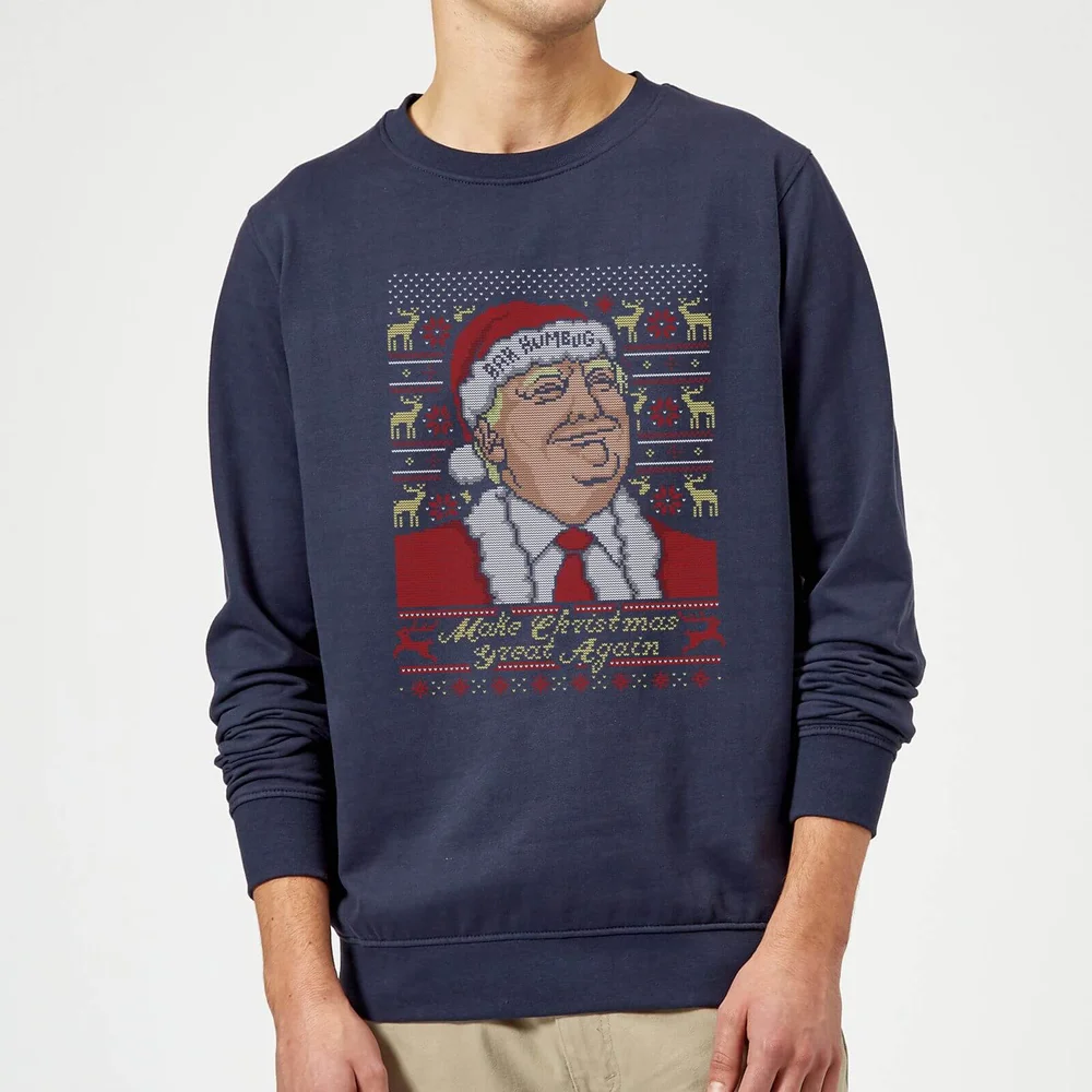 Make Christmas Great Again Pull de Noël - Bleu Marine - S Image 1