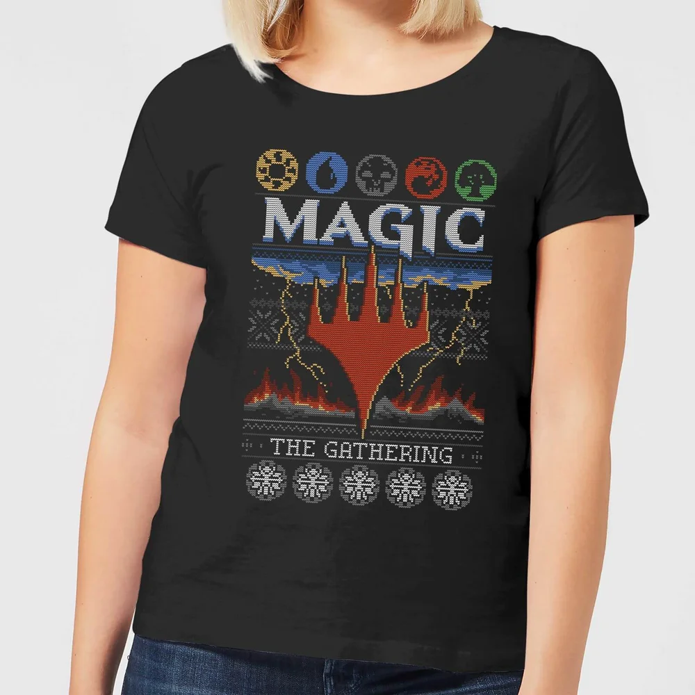 T-Shirt de Noël Femme Magic: The Gathering Colours Of Magic - Noir - XS Image 1