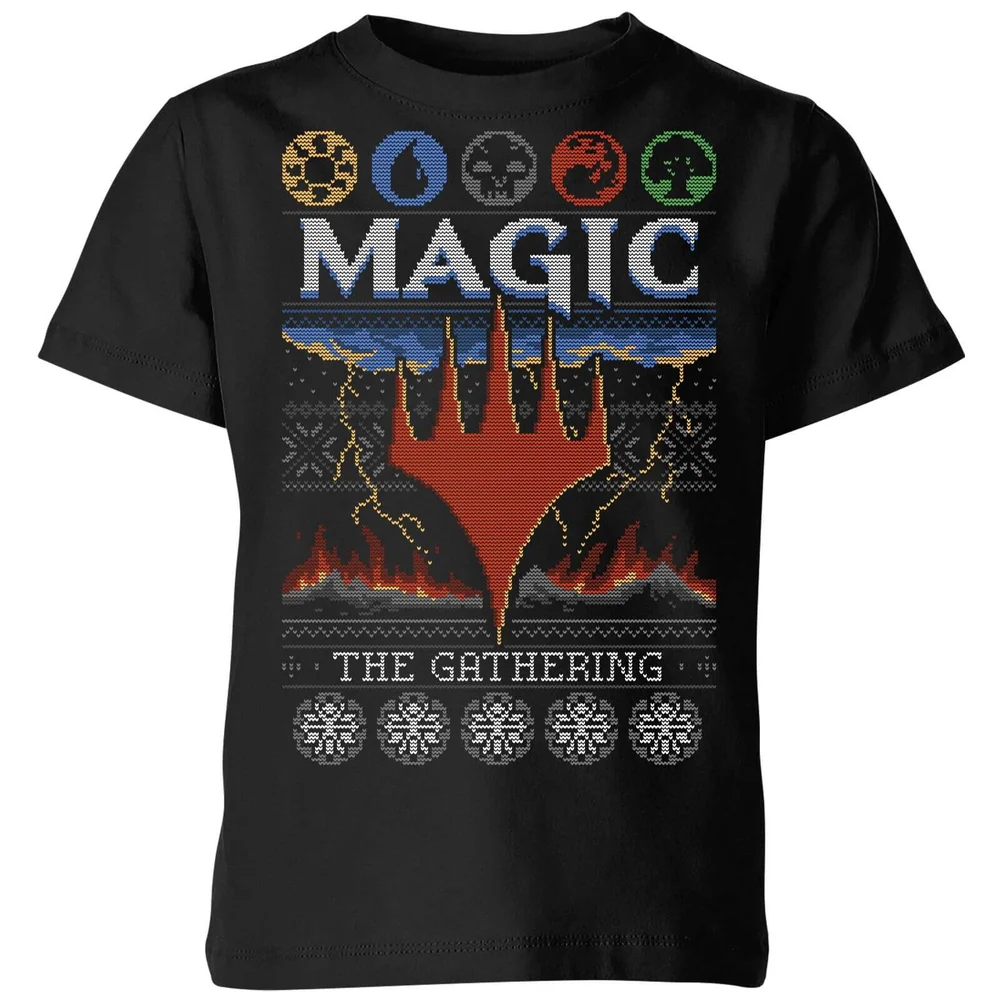 T-Shirt de Noël Enfant Magic: The Gathering Colours Of Magic - Noir - 3-4 ans Image 1