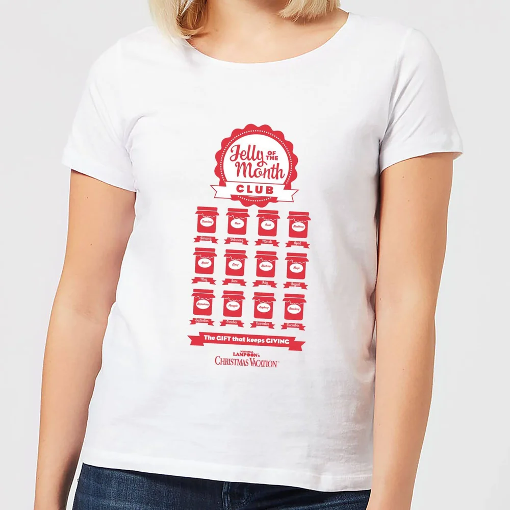 National Lampoon Jelly Of The Month Club Women's Christmas T-Shirt - White - S Image 1