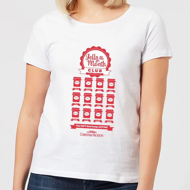 National Lampoon Jelly Of The Month Club Women's Christmas T-Shirt - White