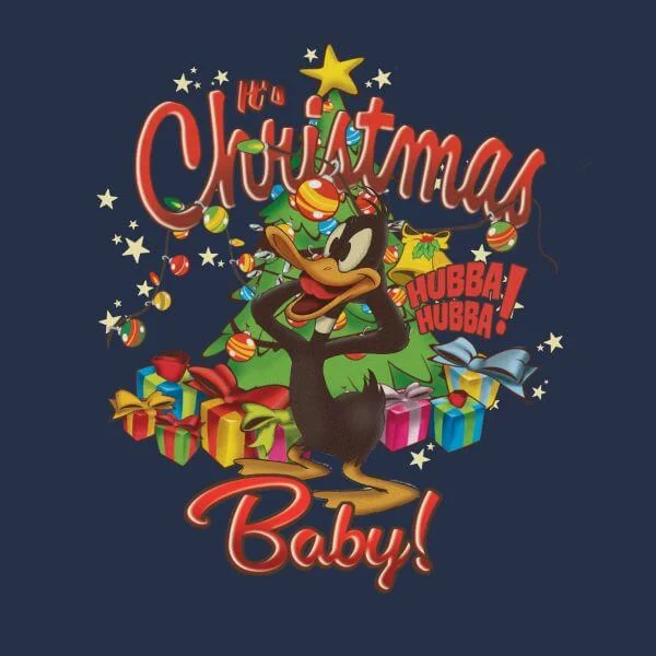 Looney Tunes Its Christmas Baby Women's Christmas T-Shirt - Navy