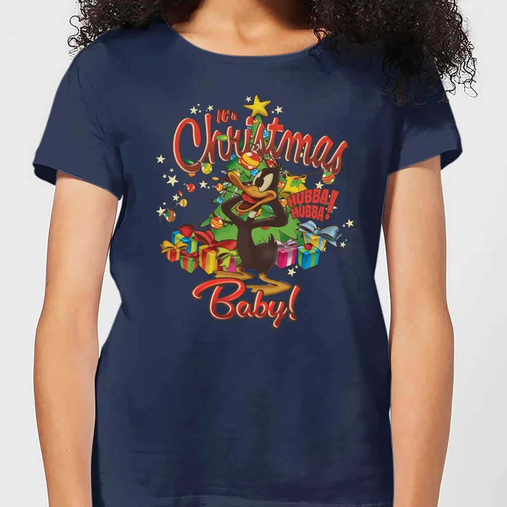 Looney Tunes Its Christmas Baby Women's Christmas T-Shirt - Navy - S Image 1