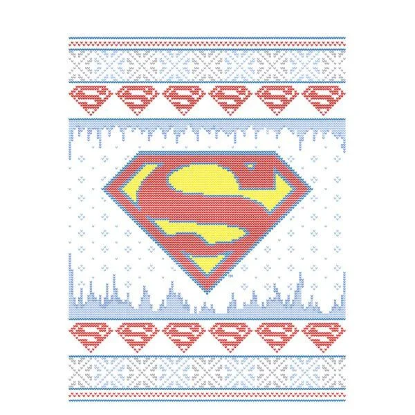 DC Supergirl Knit Women's Christmas T-Shirt - White