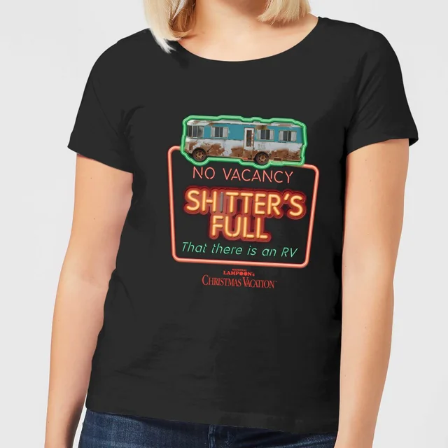 National Lampoon No Vacancy Women's Christmas T-Shirt - Black