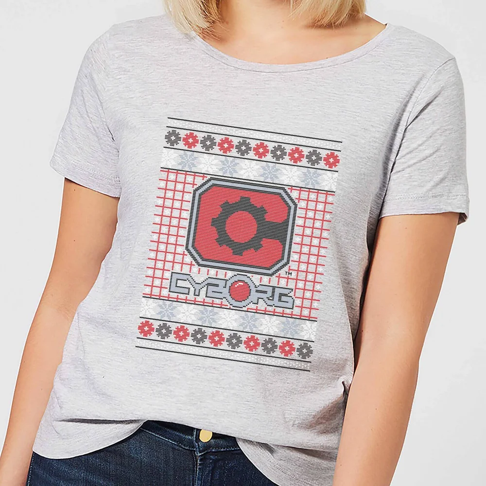 DC Cyborg Knit Women's Christmas T-Shirt - Grey - XS Image 1