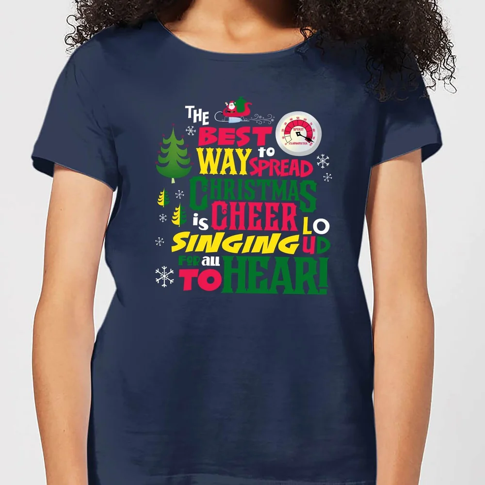 Elf Christmas Cheer Women's Christmas T-Shirt - Navy - XS Image 1