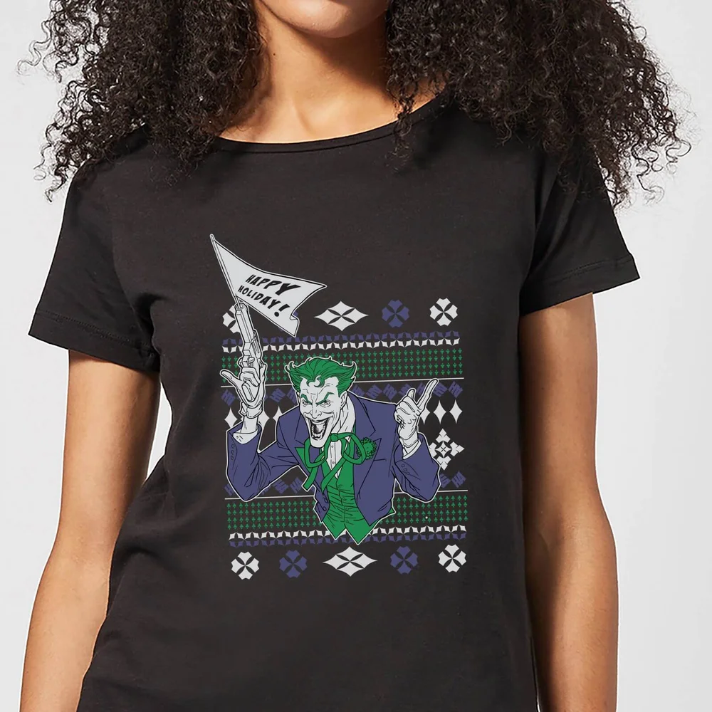 DC Joker Women's Christmas T-Shirt - Black - XS Image 1