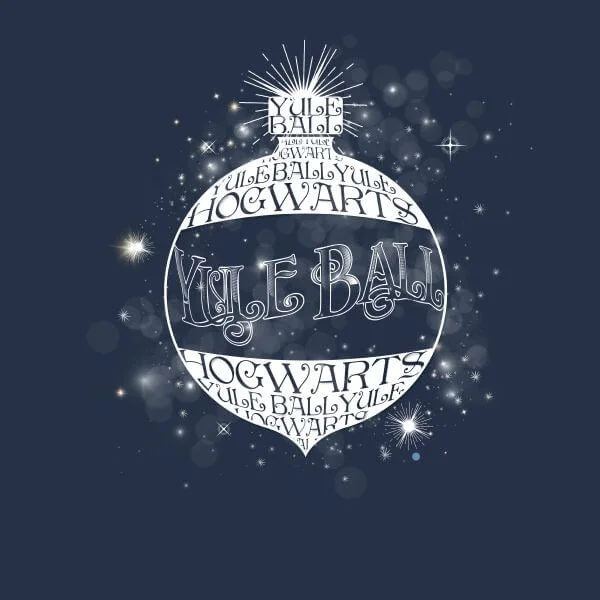 Harry Potter Yule Ball Baubel Women's Christmas T-Shirt - Navy