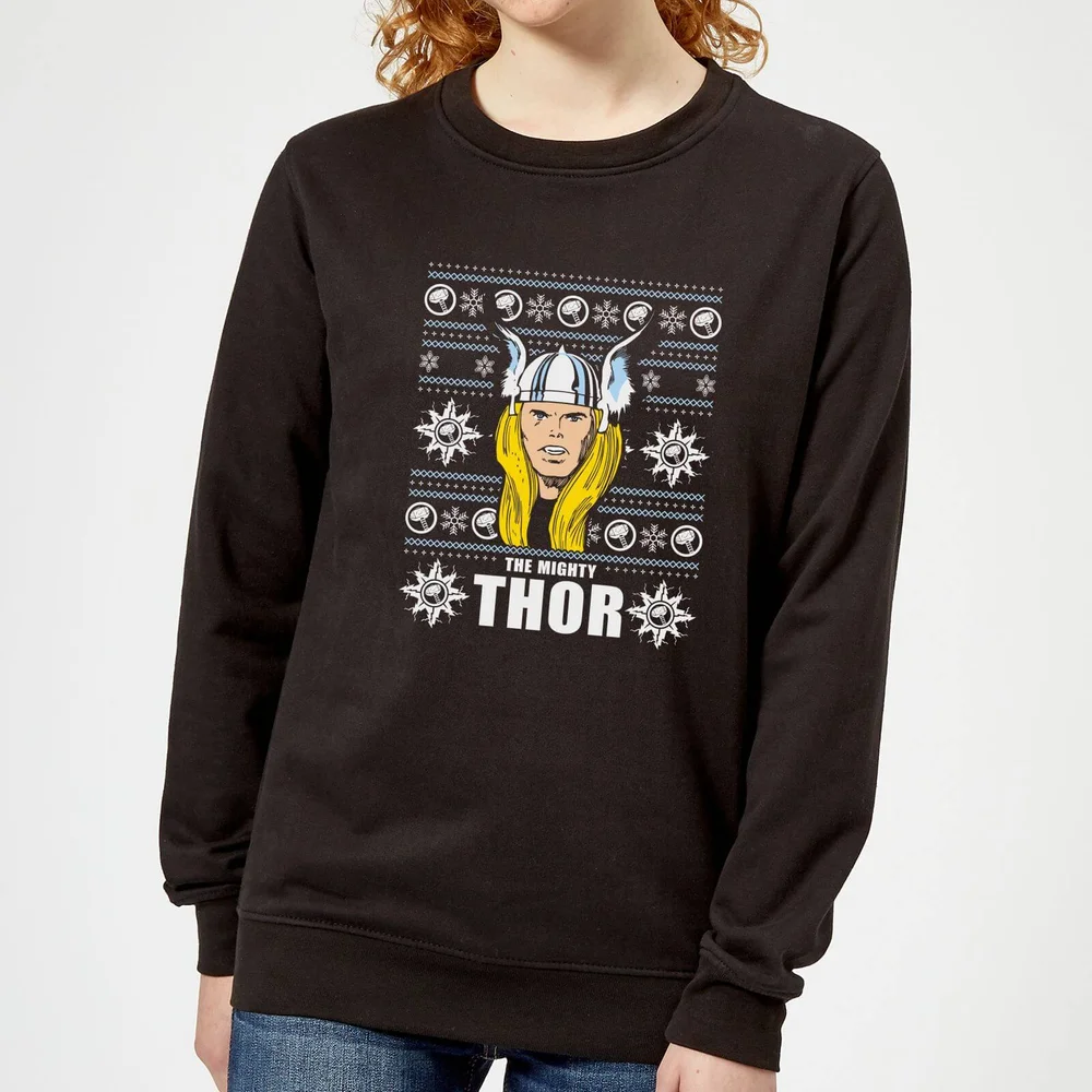 Marvel Thor Face Pull de Noël Femme - Noir - XS Image 1