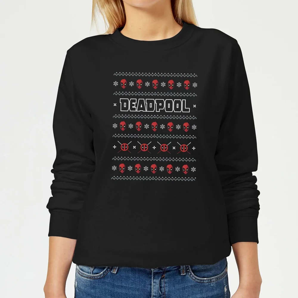 Marvel Deadpool Pull de Noël Femme - Noir - XS Image 1