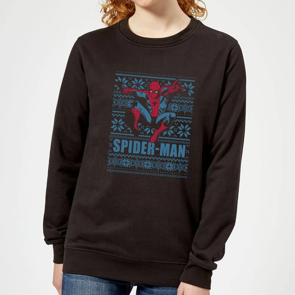 Marvel Spider-Man Pull de Noël Femme - Noir - XS Image 1