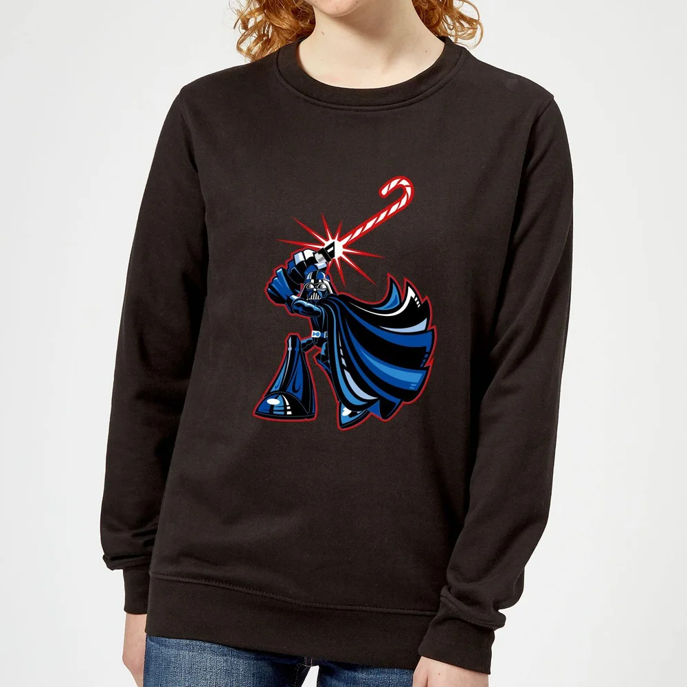 Star Wars Candy Cane Darth Vader Pull de Noël Femme - Noir - XS Image 1