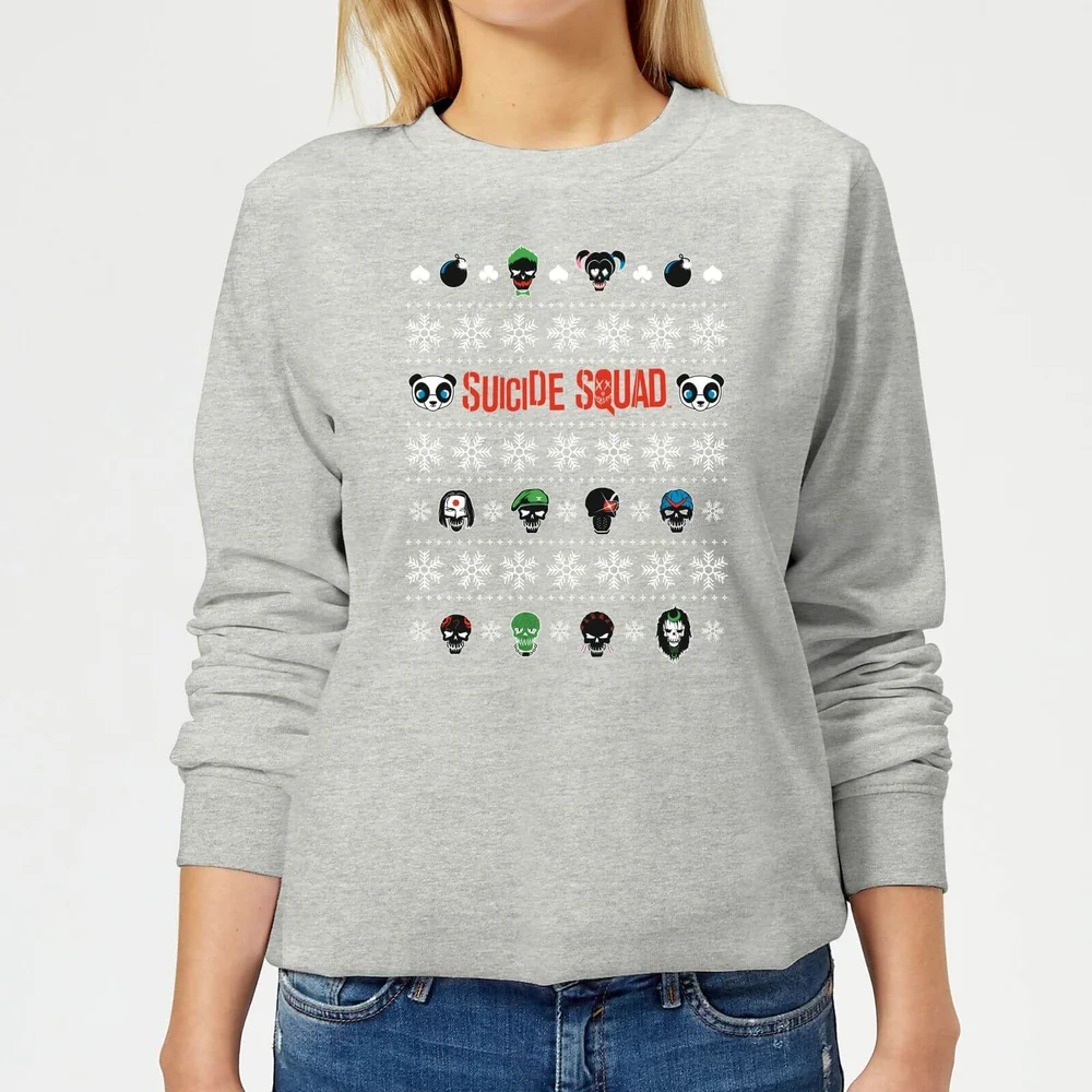 DC Suicide Squad Women's Christmas Sweatshirt - Grey - 3XL - Gris Image 1