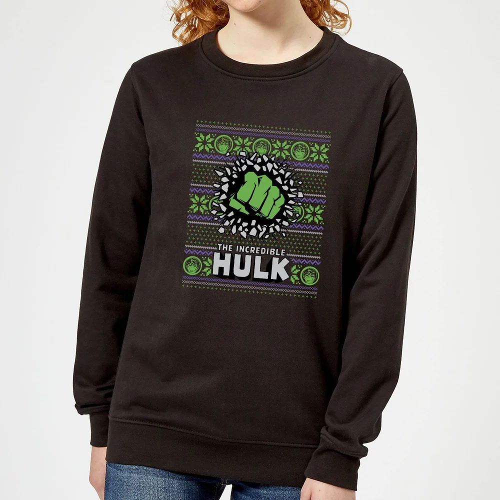 Marvel Hulk Punch Pull de Noël Femme - Noir - XS Image 1