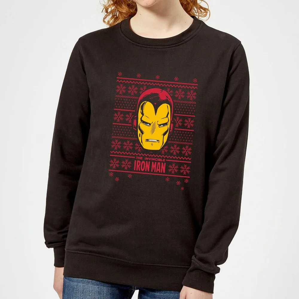 Marvel Iron Man Face Pull de Noël Femme - Noir - XS Image 1