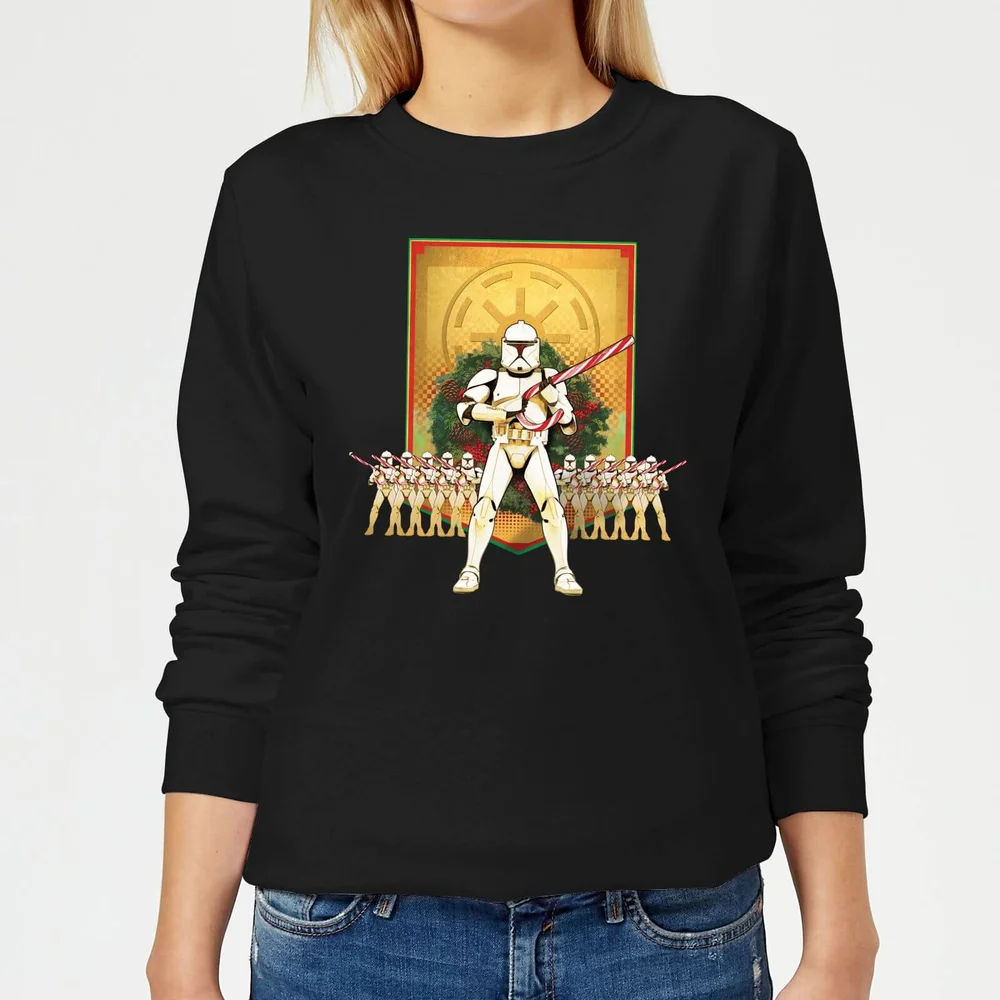 Star Wars Candy Cane Stormtroopers Pull de Noël Femme - Noir - XS Image 1