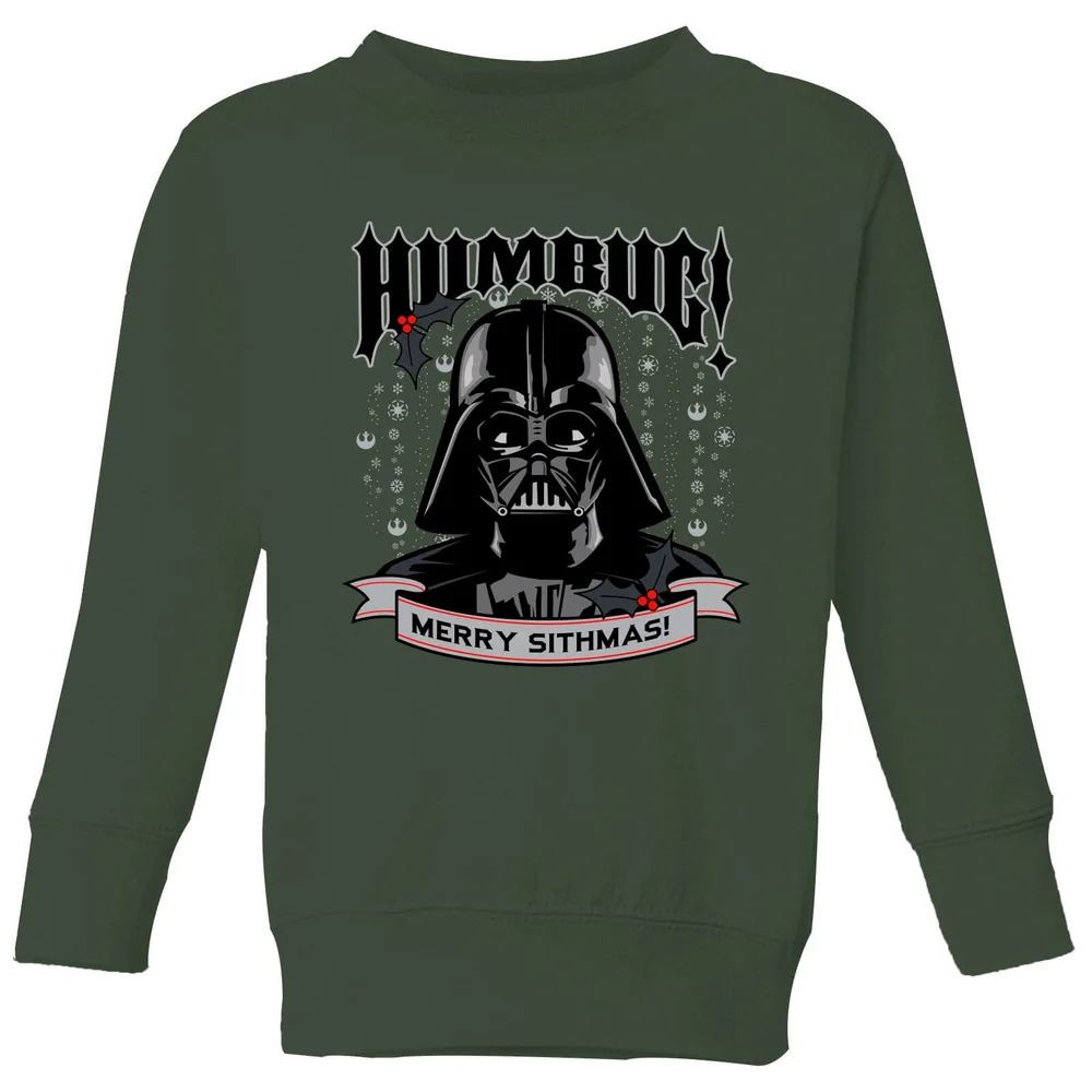 Star Wars Darth Vader Humbug Pull de Noël pour enfants - Vert Forêt - 3-4 ans Image 1