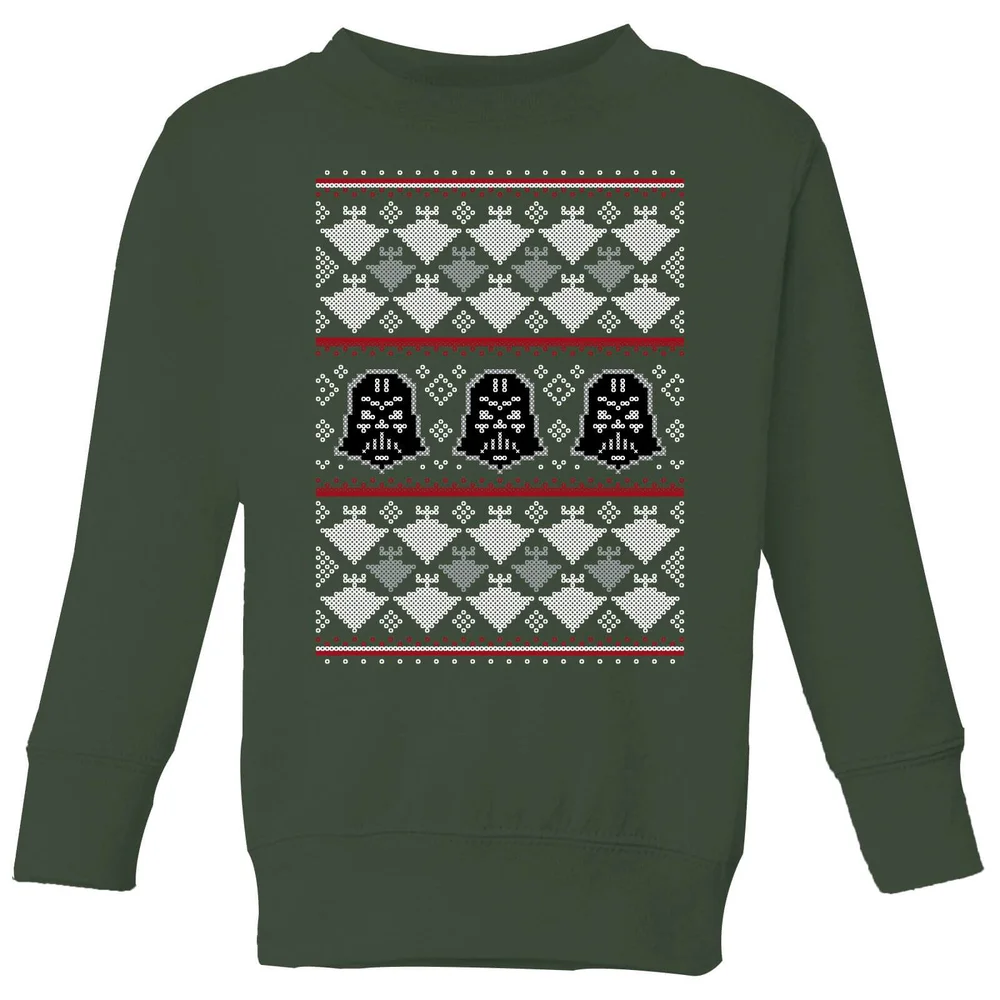 Star Wars Imperial Darth Vader Pull de Noël pour enfants - Vert Forêt - 3-4 ans Image 1
