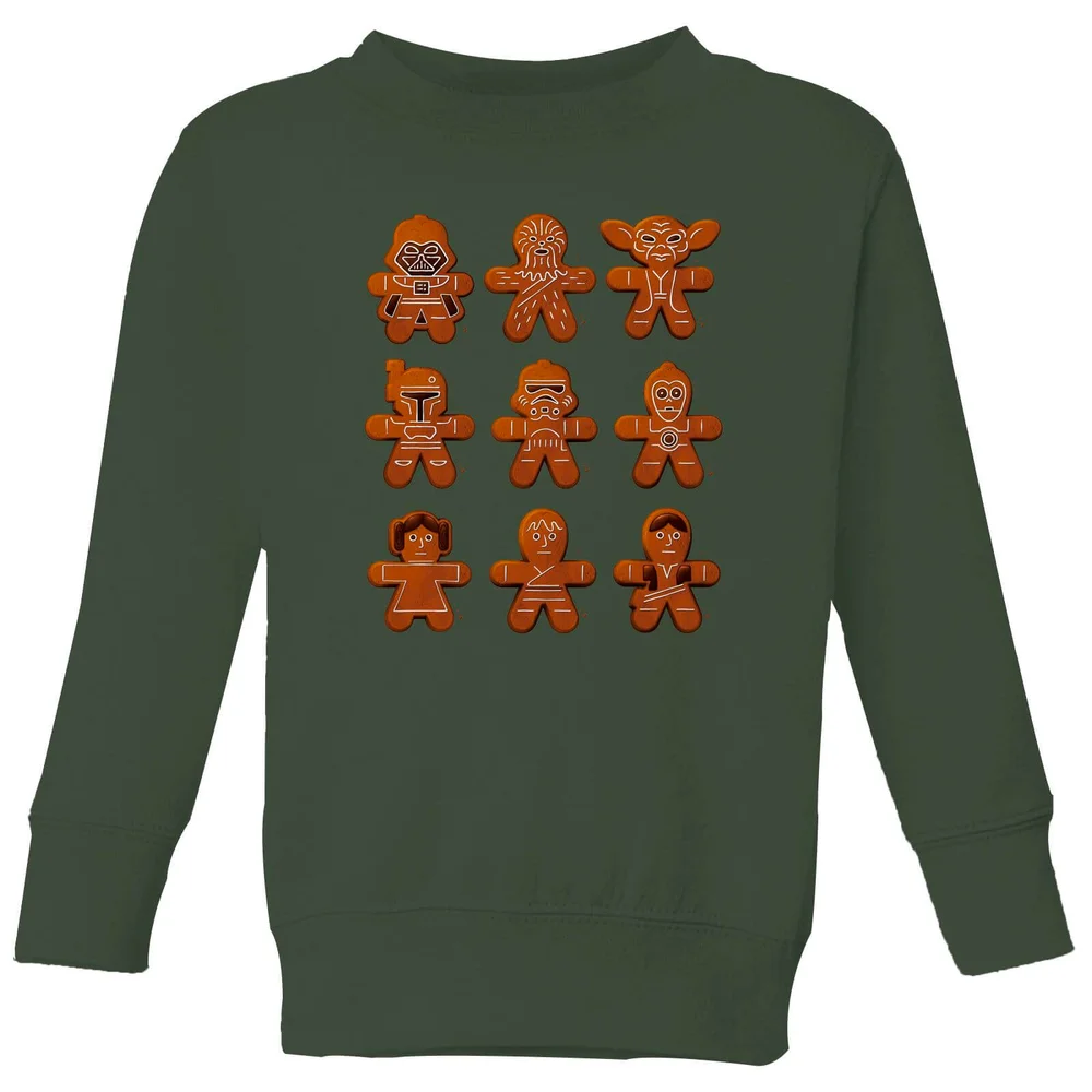 Star Wars Gingerbread Characters Pull de Noël pour enfants - Vert Forêt - 3-4 ans Image 1