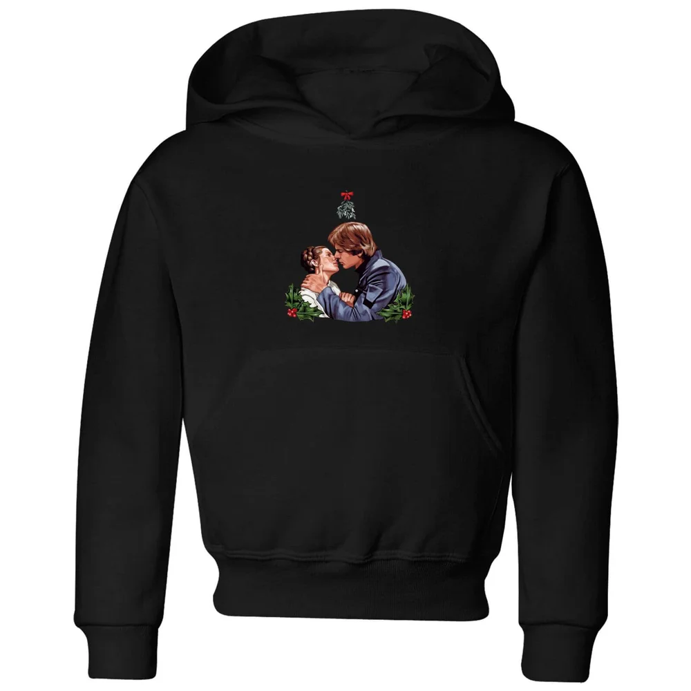 Star Wars Mistletoe Kiss Kids' Christmas Hoodie - Black - 3-4 ans Image 1