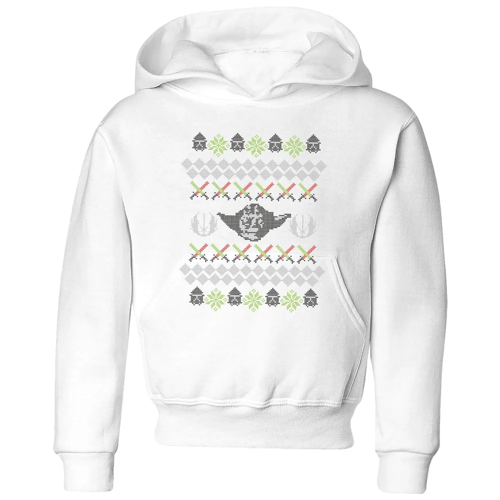 Star Wars Yoda Knit Kids' Christmas Hoodie - White - 3-4 ans Image 1