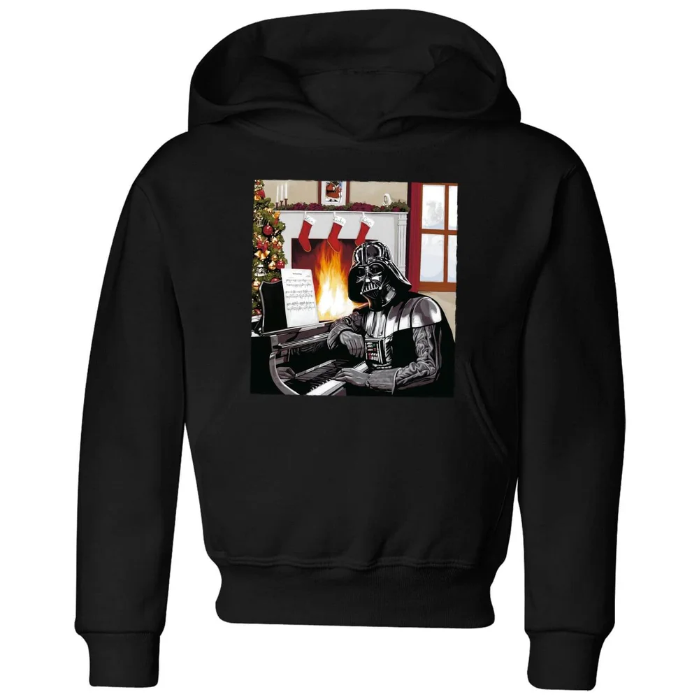 Star Wars Darth Vader Piano Player Kids' Christmas Hoodie - Black - 3-4 ans Image 1