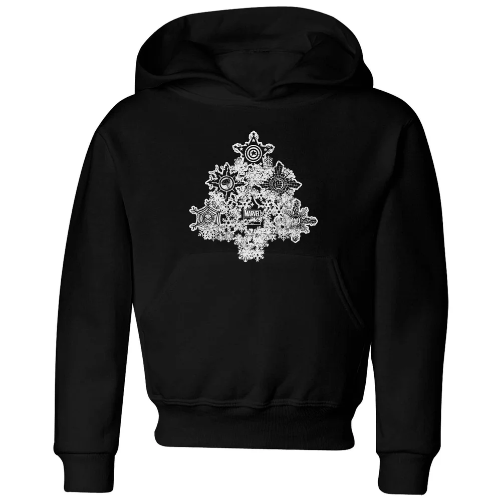 Marvel Shields Snowflakes Kids' Christmas Hoodie - Black - 3-4 ans Image 1