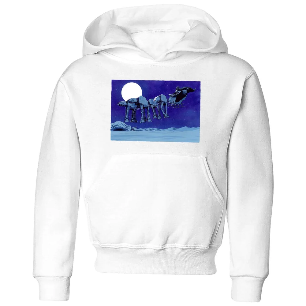 Star Wars AT-AT Darth Vader Sleigh Kids' Christmas Hoodie - White - 3-4 ans - Blanc Image 1