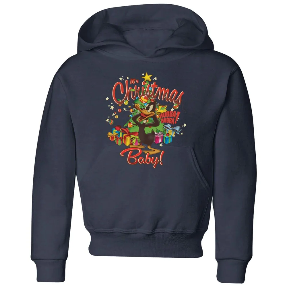 Looney Tunes Its Christmas Baby Kids' Christmas Hoodie - Navy - 9-10 ans Image 1