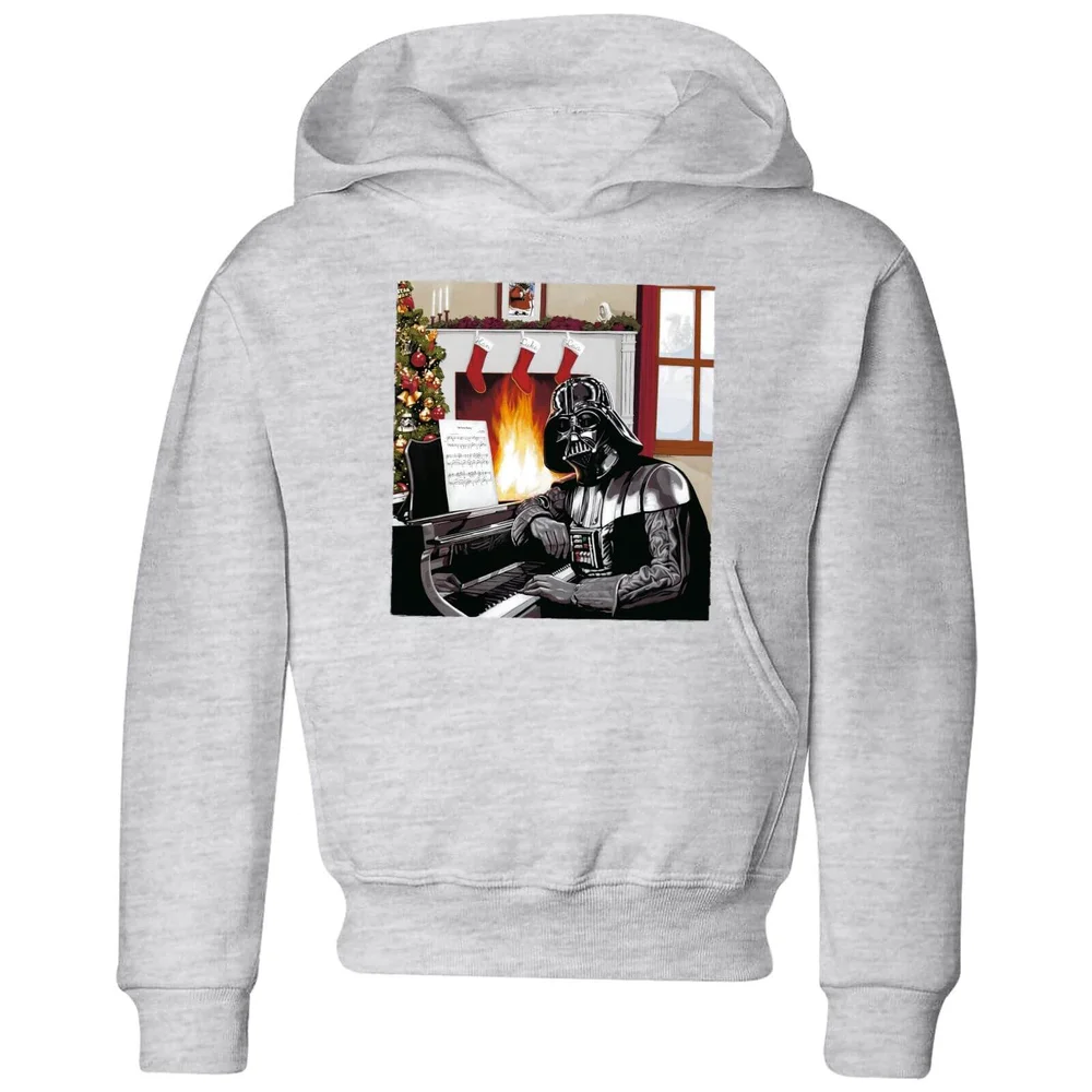 Star Wars Darth Vader Piano Player Kids' Christmas Hoodie - Grey - 3-4 ans Image 1