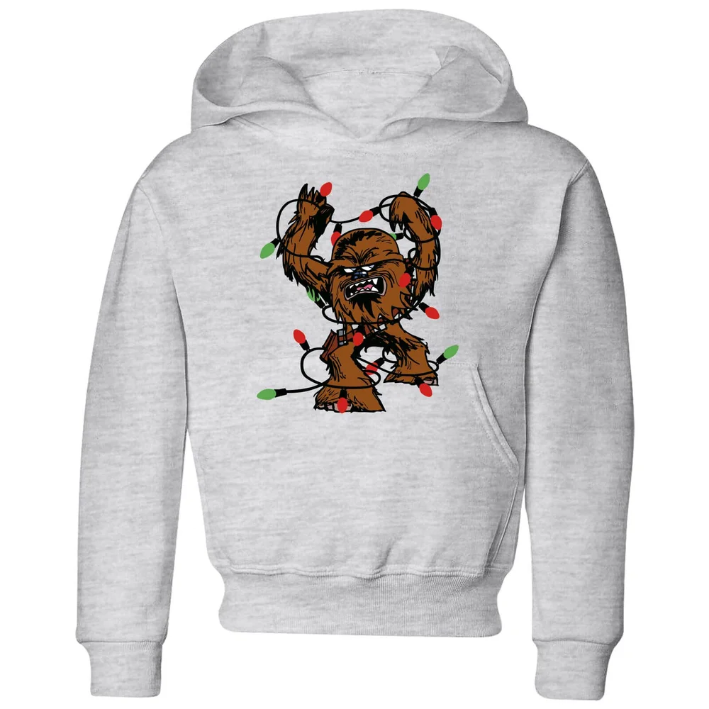 Star Wars Tangled Fairy Lights Chewbacca Kids' Christmas Hoodie - Grey - 3-4 ans Image 1