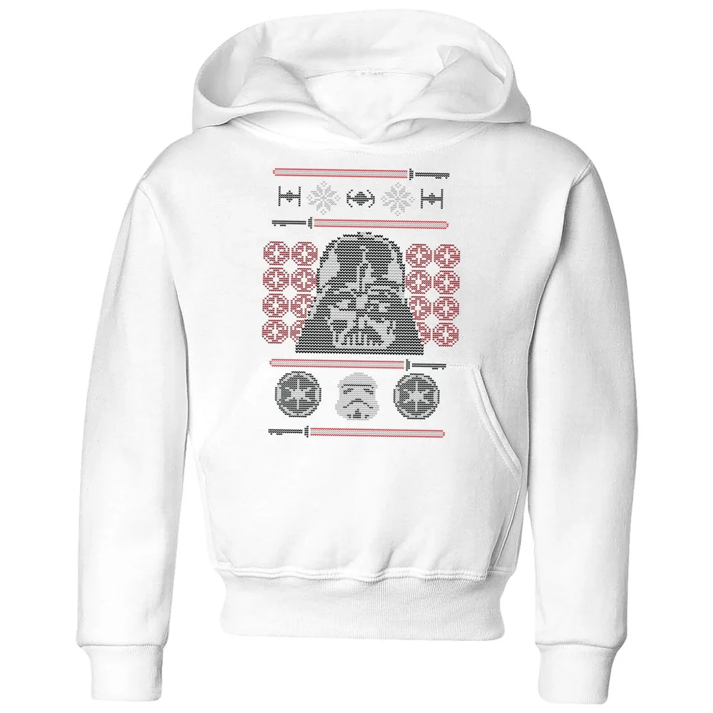 Star Wars Darth Vader Face Knit Kids' Christmas Hoodie - White - 3-4 ans Image 1