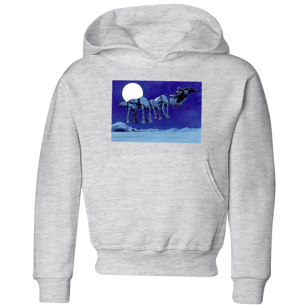 Star Wars AT-AT Darth Vader Sleigh Kids' Christmas Hoodie - Grey - 3-4 ans Image 1