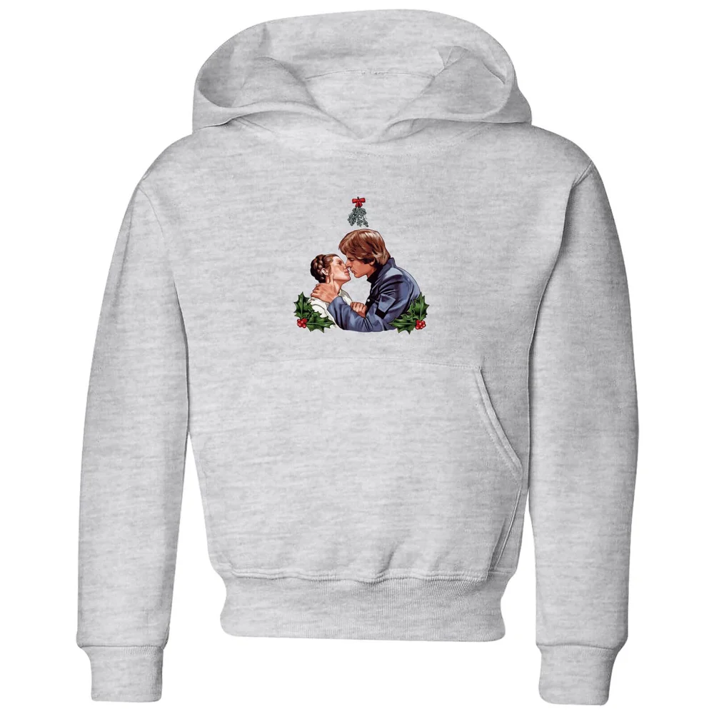 Star Wars Mistletoe Kiss Kids' Christmas Hoodie - Grey - 3-4 ans Image 1