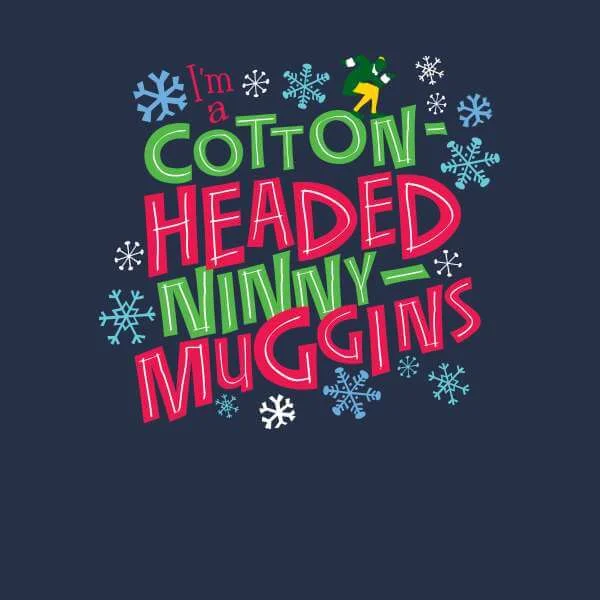 Elf Cotton-Headed Ninny-Muggins Men's Christmas T-Shirt - Navy