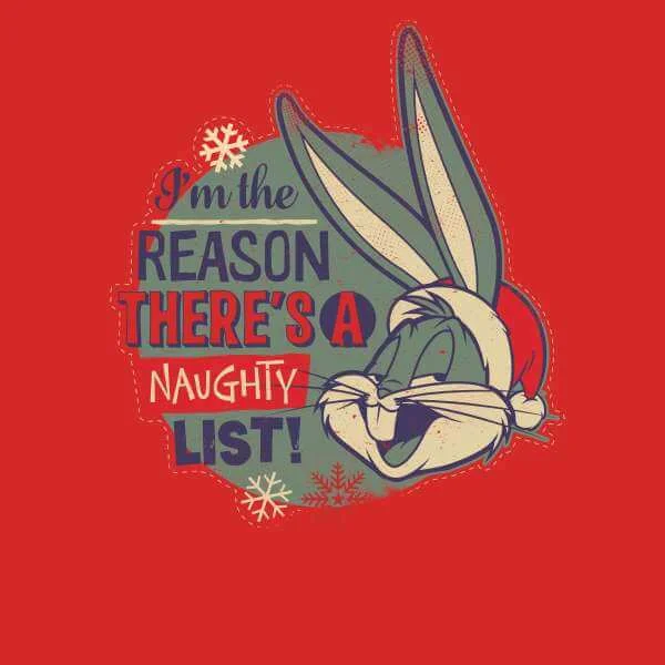 Looney Tunes I'm The Reason There Is A Naughty List Pull de Noël - Rouge