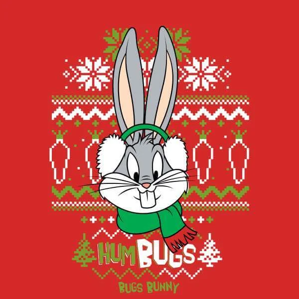 Looney Tunes Bugs Bunny Knit Pull de Noël - Rouge