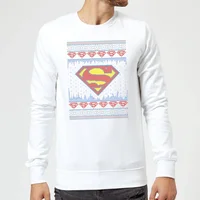 DC Supergirl Knit Pull de Noël - Blanc