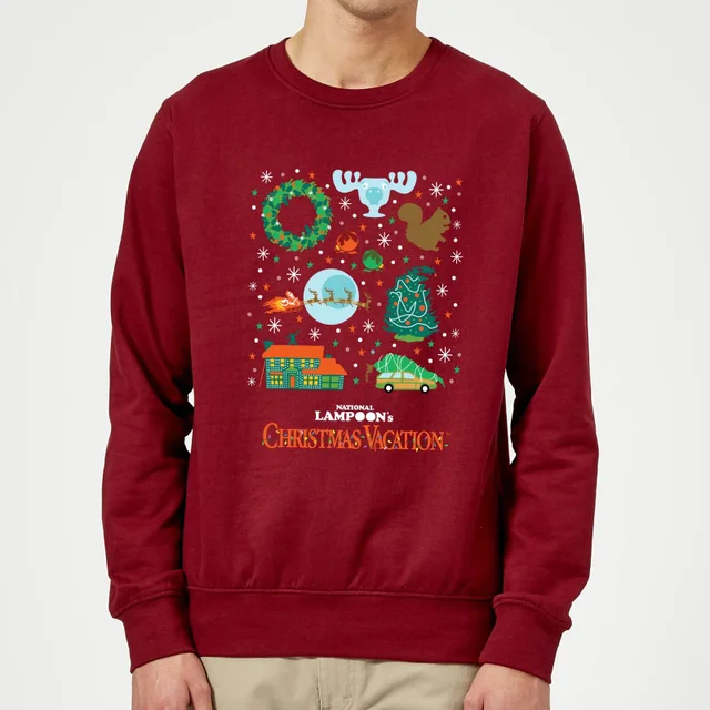 National Lampoon Griswold Christmas Starter Pack Pull de Noël - Bordeaux