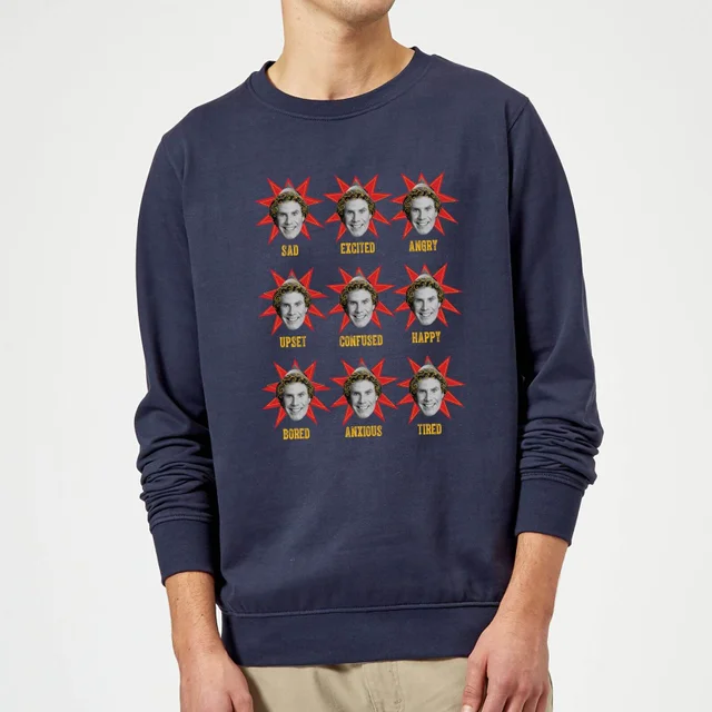 Elf Faces Pull de Noël - Bleu Marine