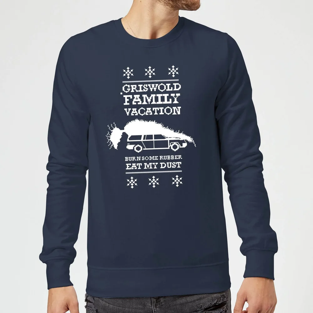 National Lampoon Griswold Vacation Ugly Knit Pull de Noël - Bleu Marine - S Image 1