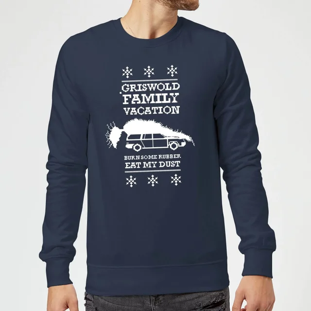 National Lampoon Griswold Vacation Ugly Knit Pull de Noël - Bleu Marine