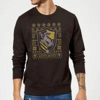 Harry Potter Hufflepuff Crest Pull de Noël - Noir - undefined undefined